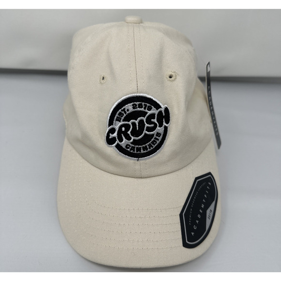 Crush Cannabis Hat Academyfits Adult Adjustable Off-White Dad Hat Trendy New Cap - Picture 1 of 8